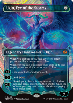Ugin, Eye of the Storms (Showcase) (Halo Foil) (TDM-409) - Tarkir: Dragonstorm: (Showcase) (Borderless) Foil-1