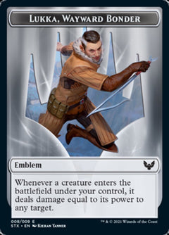 Lukka, Wayward Bonder Emblem [Strixhaven: School of Mages Tokens]-1