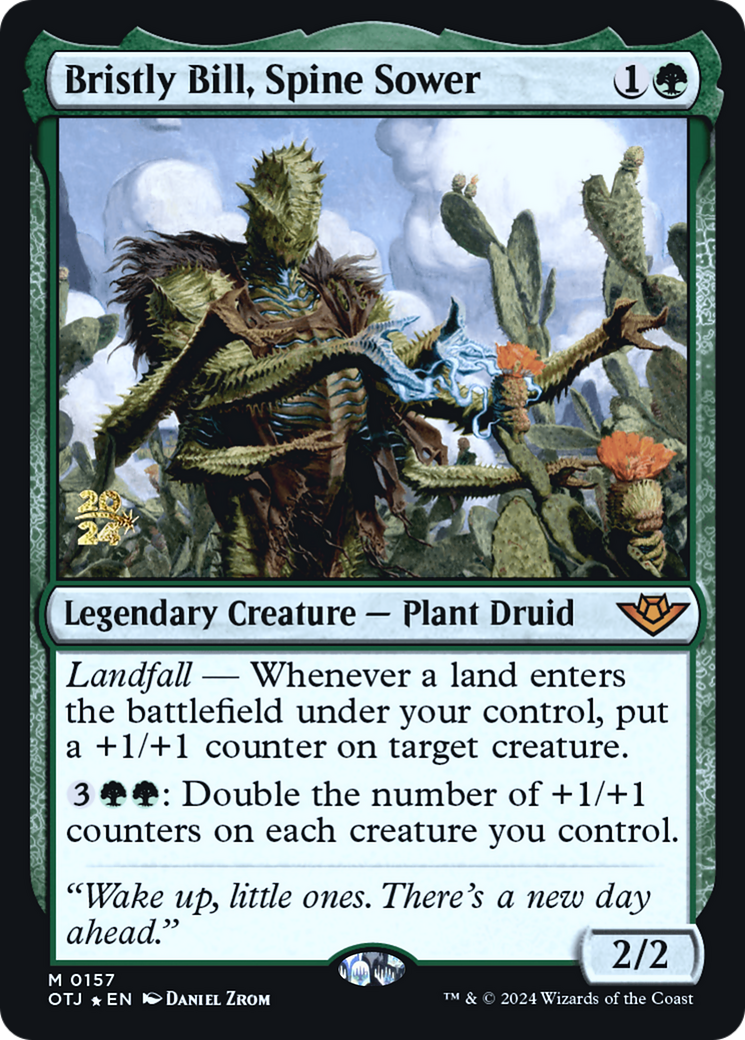 Bristly Bill, Spine Sower [Outlaws of Thunder Junction Prerelease Promos]-1