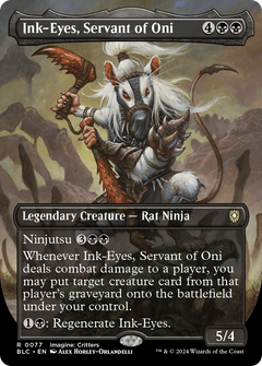 Ink-Eyes, Servant of Oni (Borderless) [Bloomburrow Commander]-1