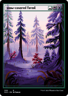 Snow-Covered Forest (PixelSnowLands.jpg) (SLD-329) - Secret Lair Drop Etched Foil-1