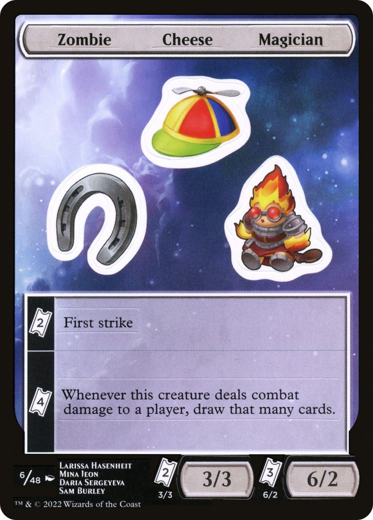 Zombie Cheese Magician (UNF-006) - Unfinity Sticker Sheets-1