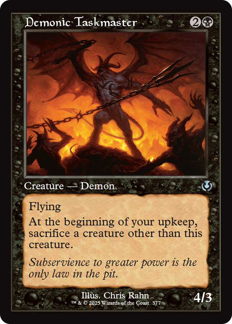 Demonic Taskmaster (Retro Frame) [Innistrad Remastered]-1