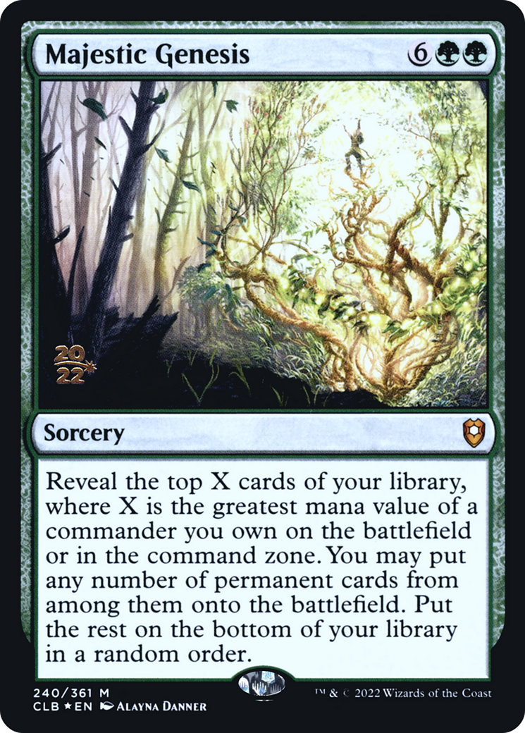Majestic Genesis [Commander Legends: Battle for Baldur's Gate Prerelease Promos]-1