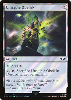 Unstable Obelisk (Surge Foil) (40K-260) - Warhammer 40,000 Commander Foil-1