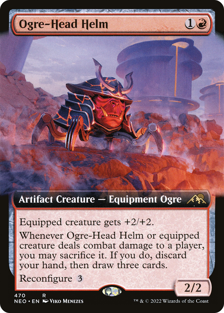 Ogre-Head Helm (Extended Art) [Kamigawa: Neon Dynasty]-1