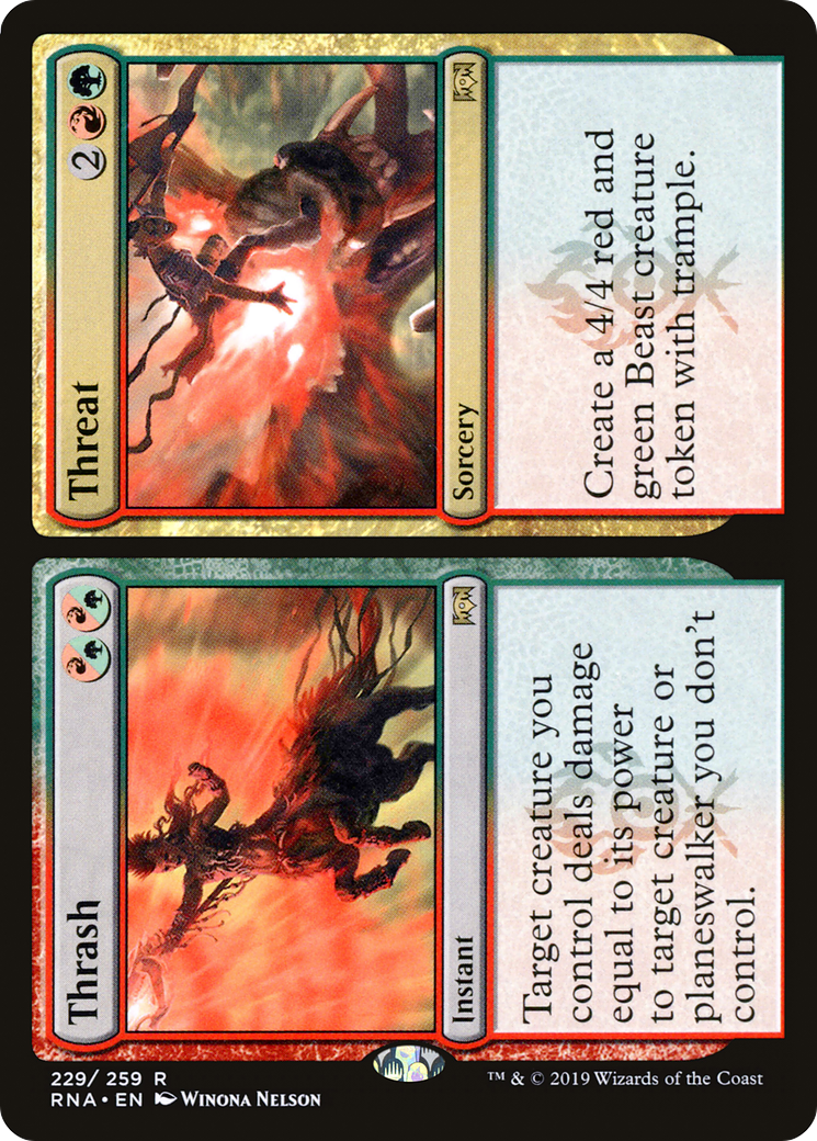 Thrash // Threat [Ravnica Allegiance]-1
