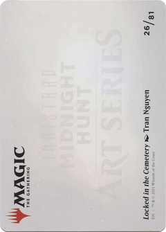 Locked in the Cemetery // Locked in the Cemetery (AMID-026) - Midnight Hunt Art Series (Borderless) Foil-2