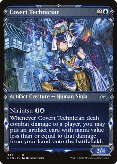 Covert Technician (Showcase Ninja) [Kamigawa: Neon Dynasty]-1