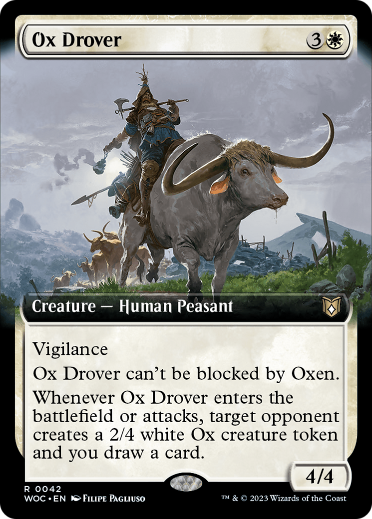 Ox Drover (Extended Art) [Wilds of Eldraine Commander]-1