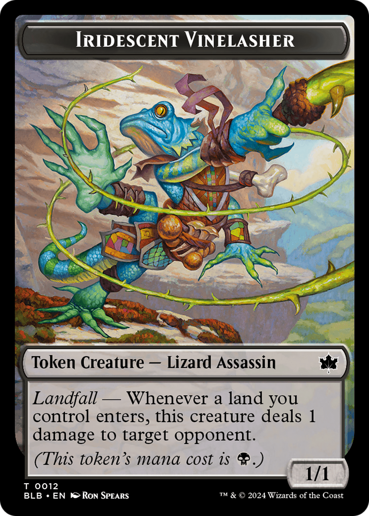 Iridescent Vinelasher Token [Bloomburrow Tokens]-1