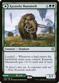 Kazandu Mammoth // Kazandu Valley [Zendikar Rising]-3