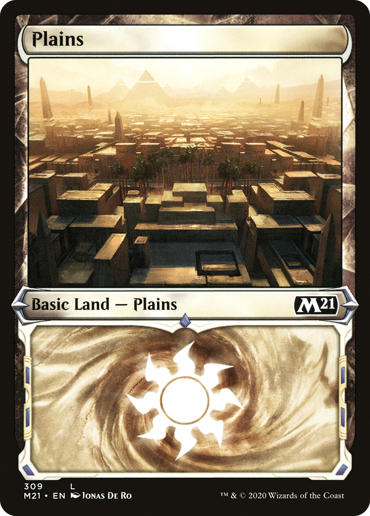 Plains (309) (Showcase) [Core Set 2021]-1