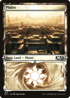 Plains (309) (Showcase) [Core Set 2021]-1