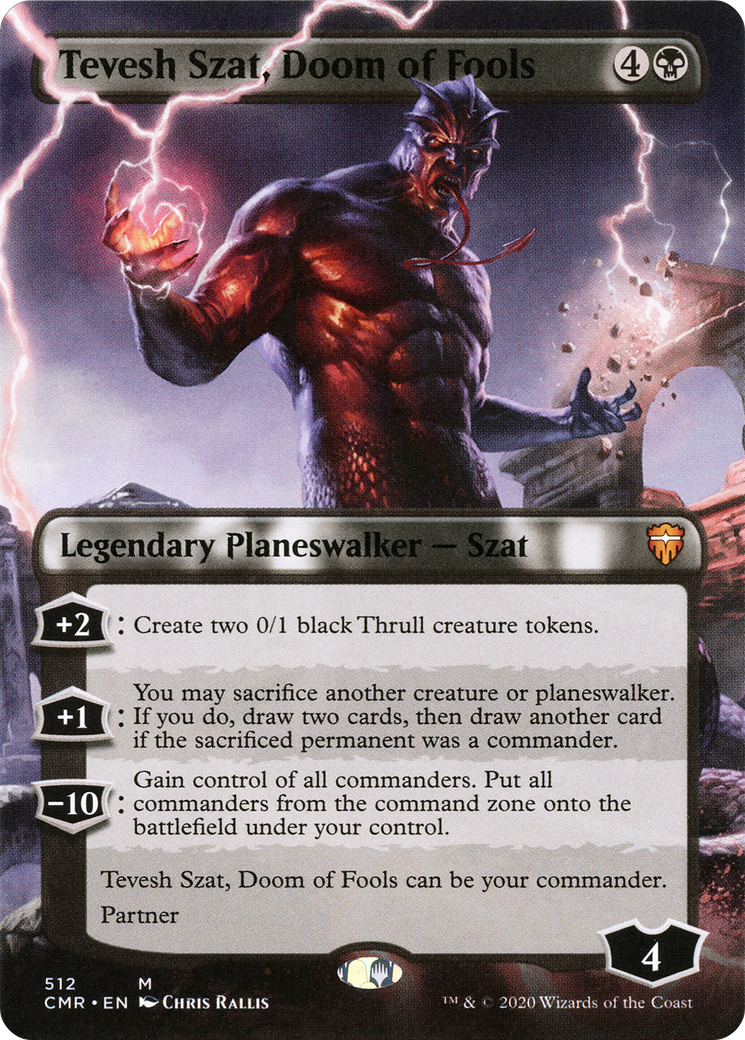 Tevesh Szat, Doom of Fools (Borderless) [Commander Legends]-1