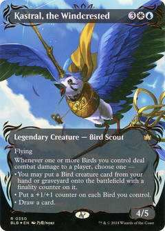 Kastral, the Windcrested (Borderless) (Raised Foil) [Bloomburrow]-1