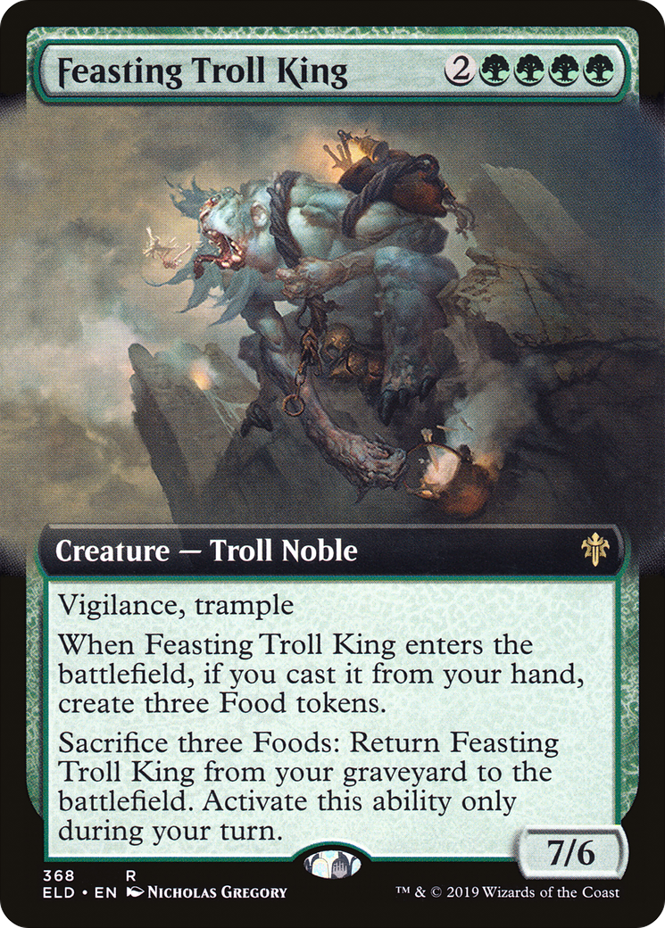 Feasting Troll King (Extended Art) [Throne of Eldraine]-1