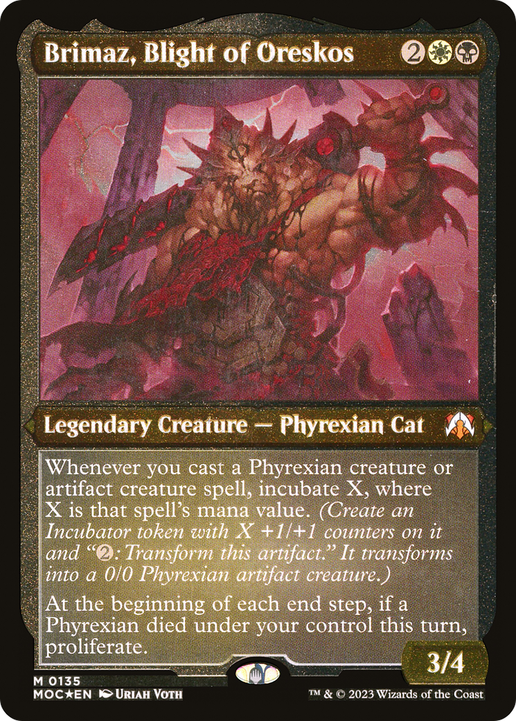 Brimaz, Blight of Oreskos (MOC-135) - March of the Machine Commander Etched Foil-1