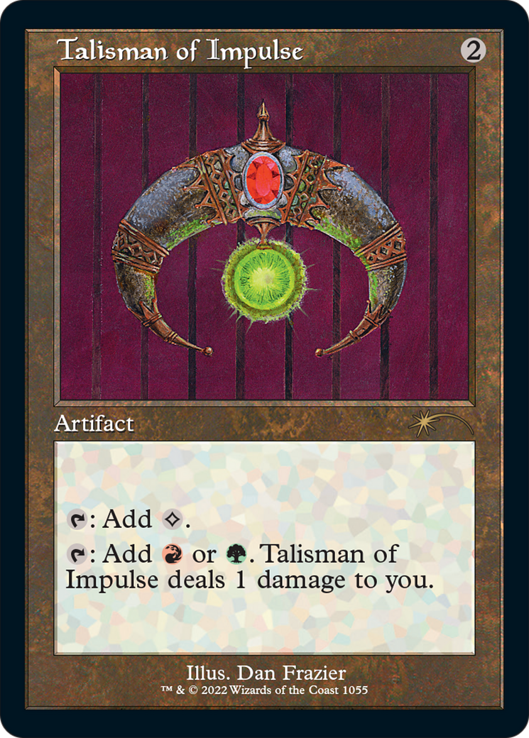 Talisman of Impulse (Retro Frame) (SLD-1055) - Secret Lair Drop Etched Foil-1