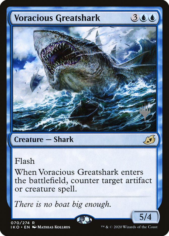 Voracious Greatshark (Promo Pack) [Ikoria: Lair of Behemoths Promos]-1