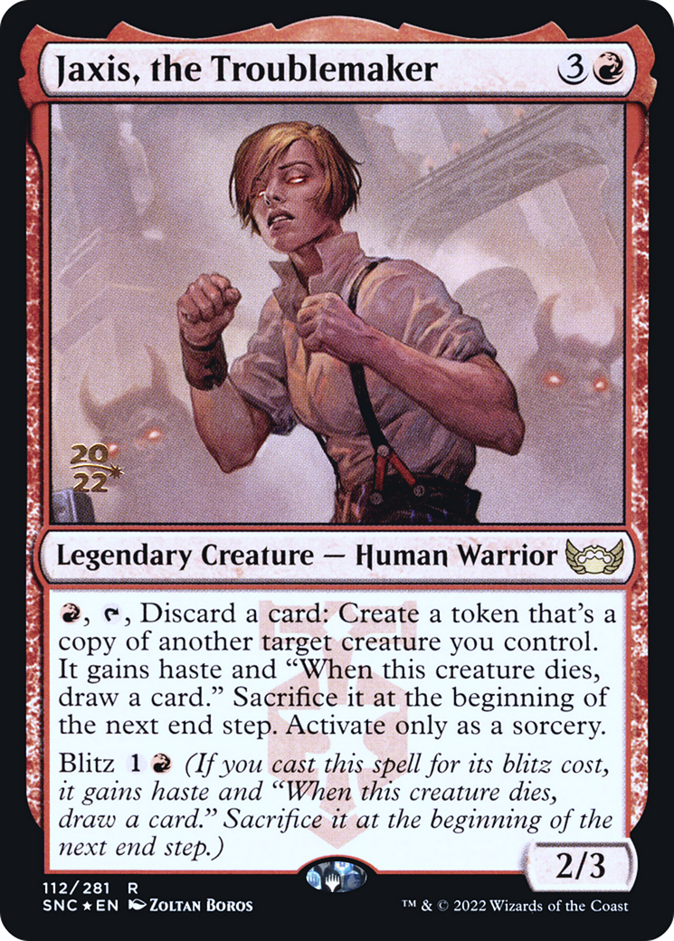 Jaxis, the Troublemaker [Streets of New Capenna Prerelease Promos]-1
