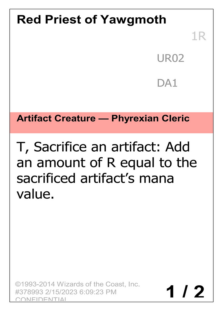 Red Priest of Yawgmoth (UNK-UR02B) - Unknown Event-1