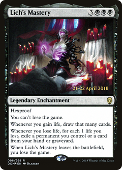 Lich's Mastery [Dominaria Prerelease Promos]-1