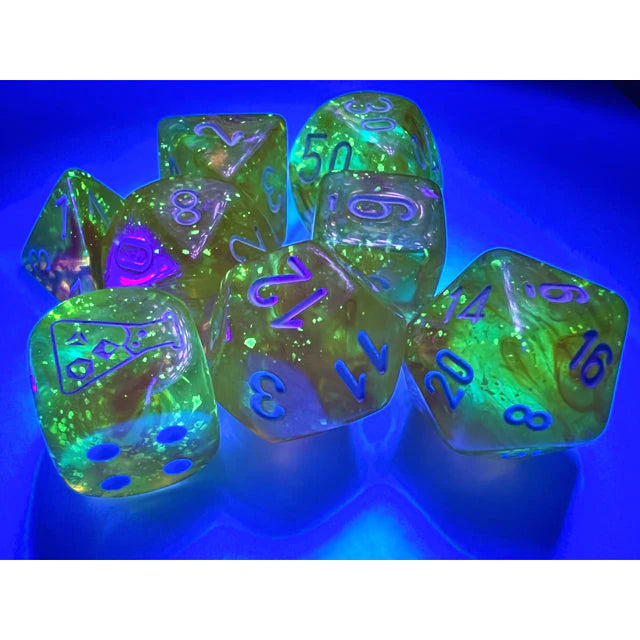 CHX30053 Borealis Canery/white 7-Set Lab Dice-2