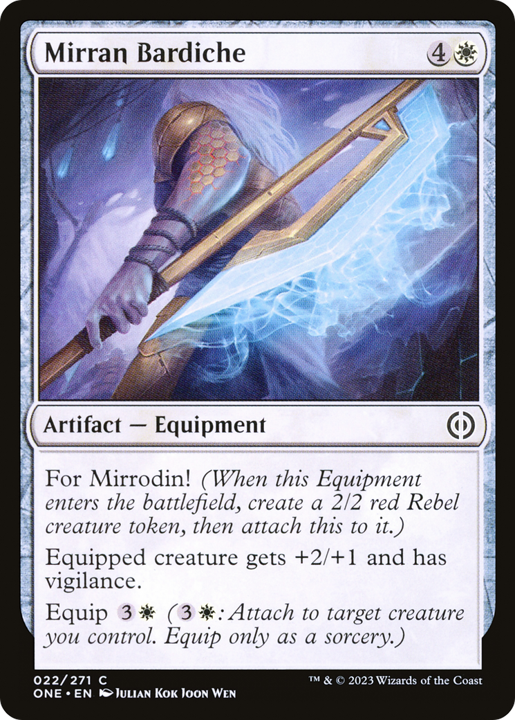 Mirran Bardiche [Phyrexia: All Will Be One]-1