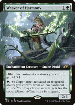 Weaver of Harmony (Extended Art) (NEO-483) - Kamigawa: Neon Dynasty: (Extended Art, enchantment) Foil-1