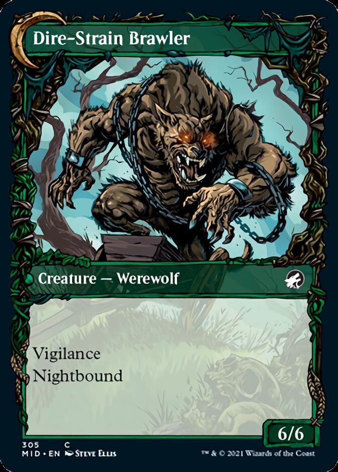 Tireless Hauler // Dire-Strain Brawler (Showcase Equinox) [Innistrad: Midnight Hunt]-2