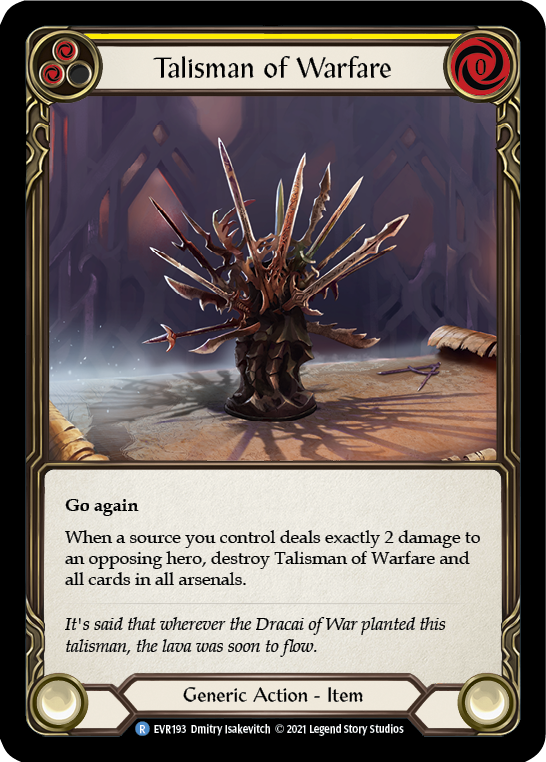 Talisman of Warfare [EVR193] (Everfest)  1st Edition Cold Foil-2