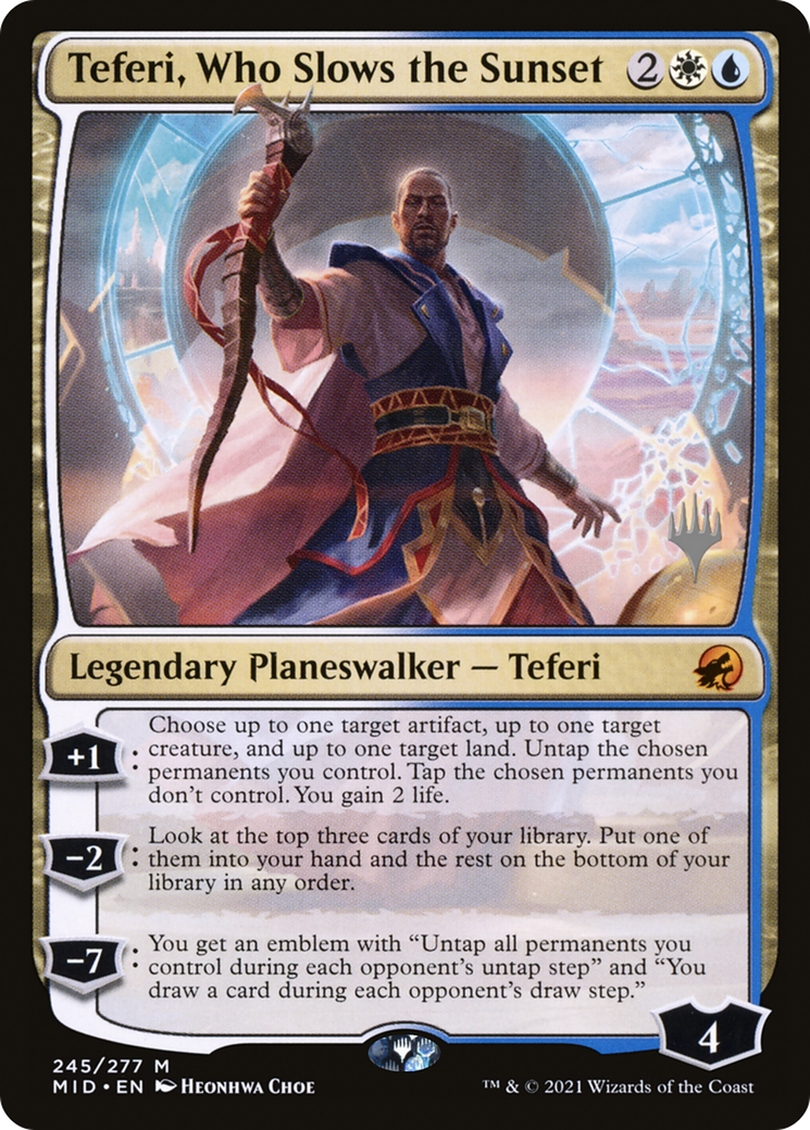 Teferi, Who Slows the Sunset (Promo Pack) [Innistrad: Midnight Hunt Promos]-1