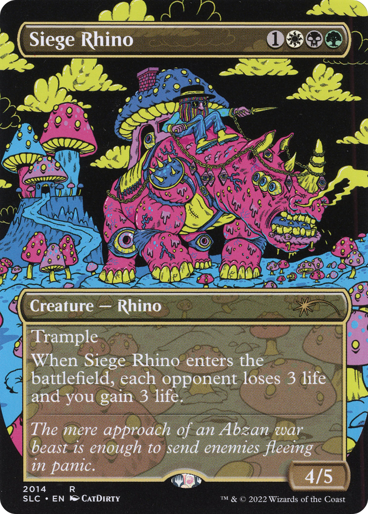 Siege Rhino (Borderless) [Secret Lair Countdown Kit]-1