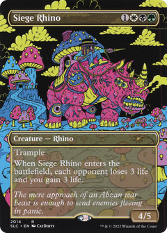 Siege Rhino (Borderless) [Secret Lair Countdown Kit]-1