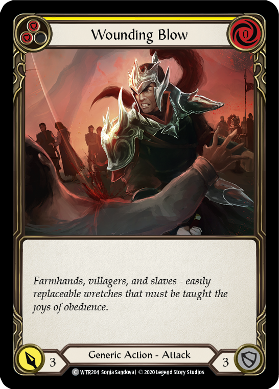 Wounding Blow (Yellow) [U-WTR204] (Welcome to Rathe Unlimited)  Unlimited Rainbow Foil-2