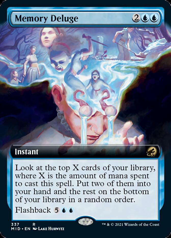 Memory Deluge (Extended Art) [Innistrad: Midnight Hunt]-1