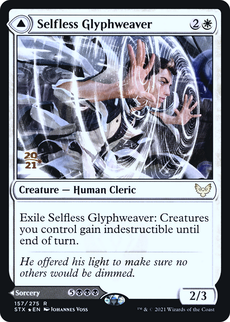 Selfless Glyphweaver // Deadly Vanity [Strixhaven: School of Mages Prerelease Promos]-3