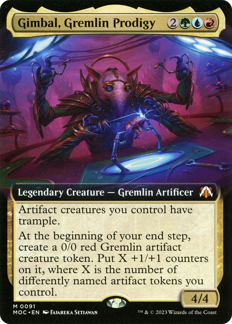 Gimbal, Gremlin Prodigy (Extended Art) [March of the Machine Commander]-1