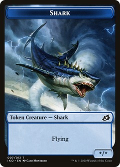 Shark Token (IKO-007) - Ikoria: Lair of Behemoths Tokens Foil-1