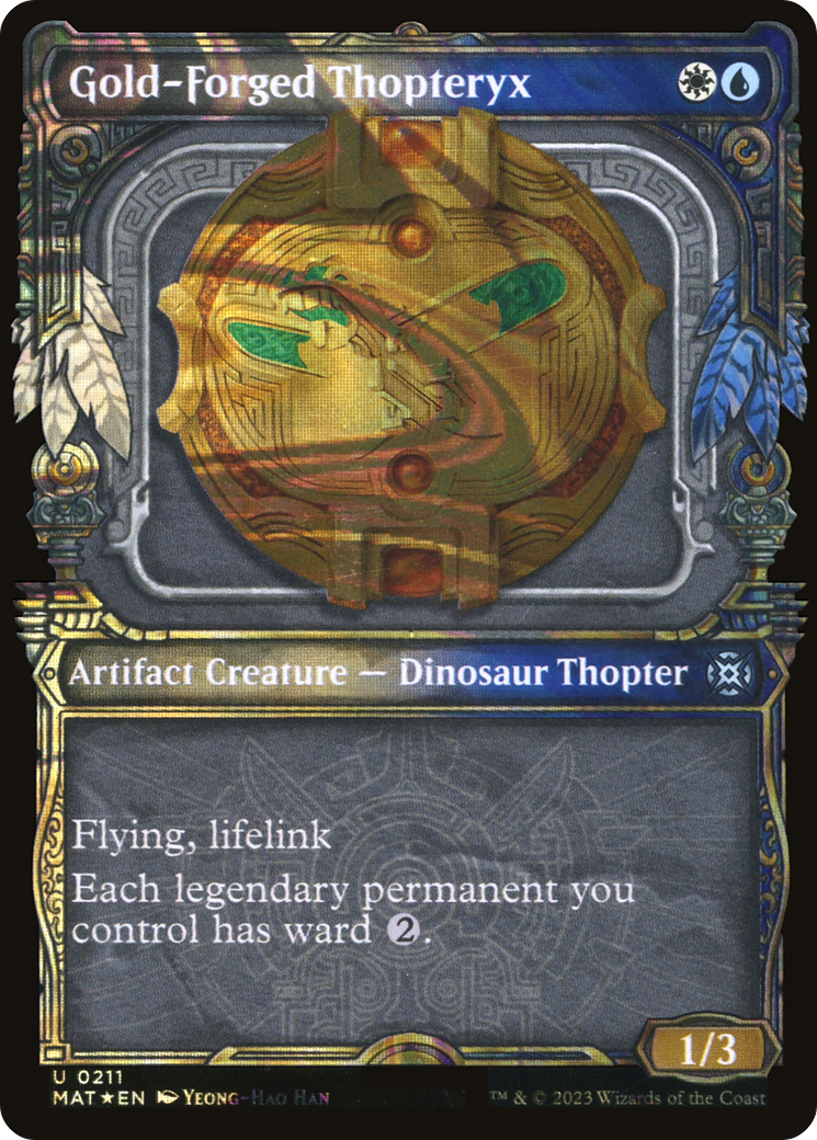 Gold-Forged Thopteryx (Showcase Halo Foil) [March of the Machine: The Aftermath]-1