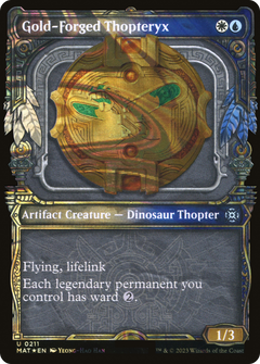 Gold-Forged Thopteryx (Showcase Halo Foil) [March of the Machine: The Aftermath]-1