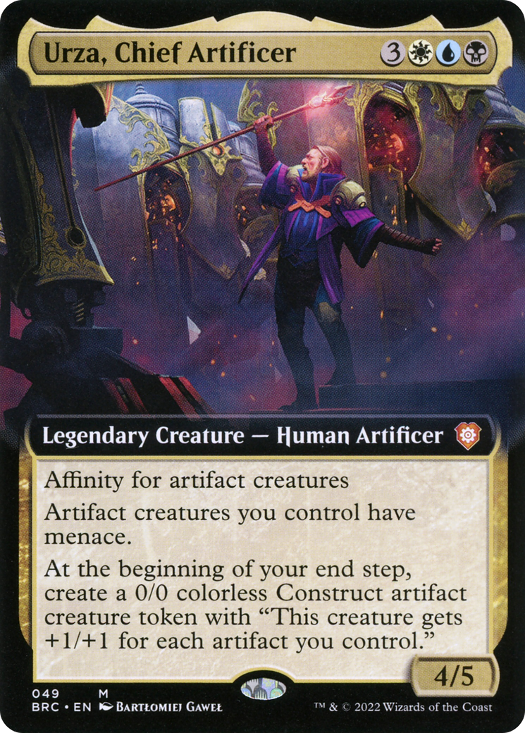 Urza, Chief Artificer (Extended Art) (BRC-049) - The Brothers' War Commander: (Extended Art)-1
