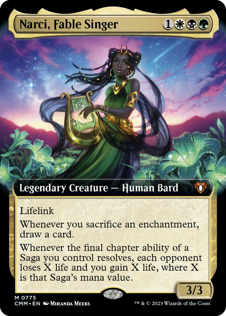 Narci, Fable Singer (Extended Art) [Commander Masters]-1