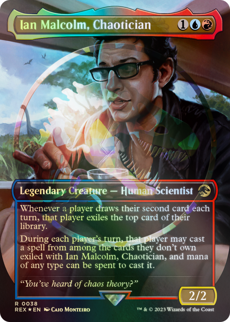 Ian Malcolm, Chaotician (Emblem) (Borderless) [Jurassic World Collection Tokens]-1