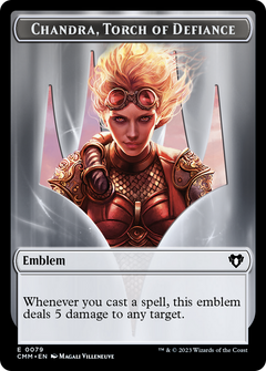 Chandra, Torch of Defiance Emblem (TCMM-079) - Commander Masters Tokens Foil-1