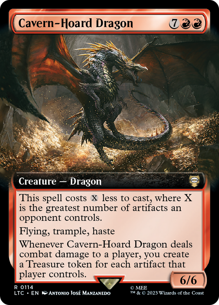 Cavern-Hoard Dragon (Extended Art) [The Lord of the Rings: Tales of Middle-Earth Commander]-1