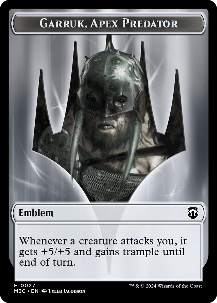 Garruk, Apex Predator Emblem (TM3C-027) - Modern Horizons 3 Commander Tokens Foil-1
