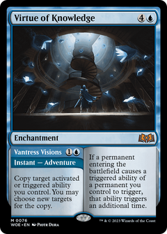 Virtue of Knowledge // Vantress Visions [Wilds of Eldraine]-1