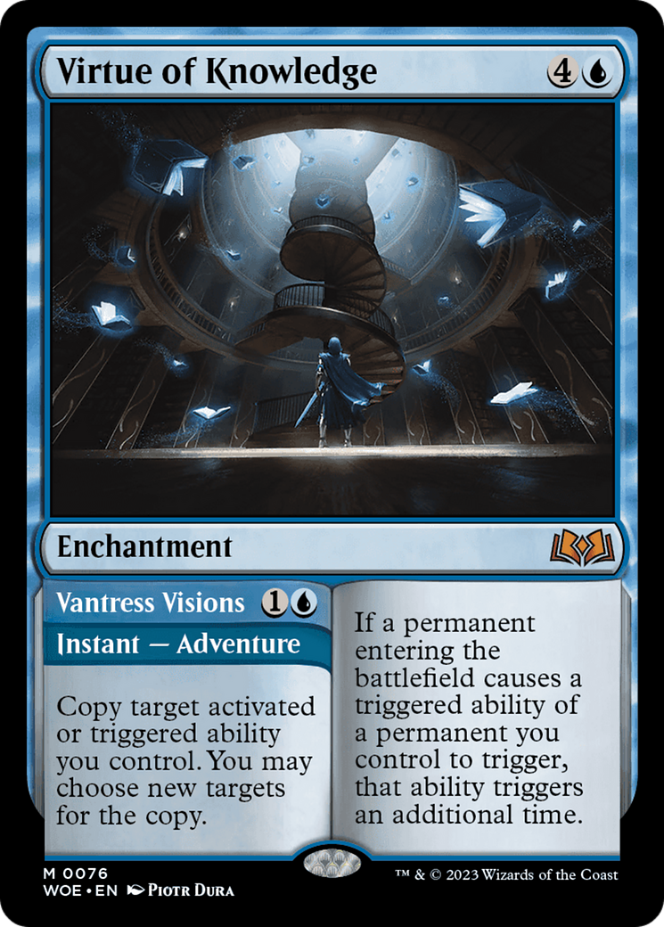 Virtue of Knowledge // Vantress Visions [Wilds of Eldraine]-1